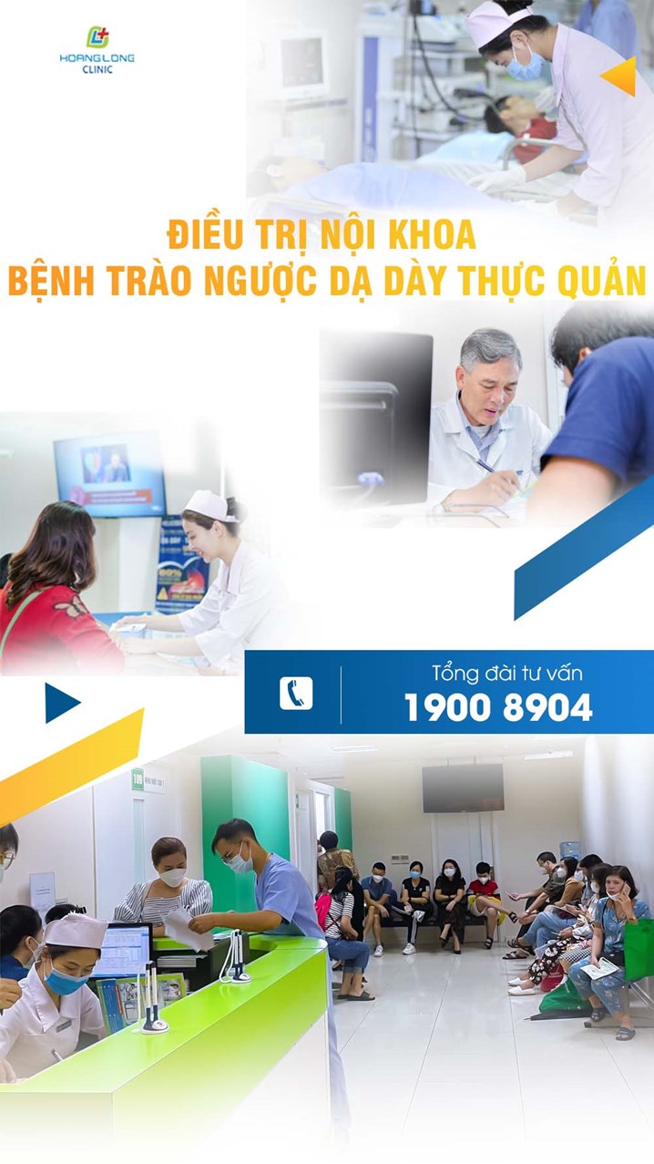 Điều trị nội khoa bệnh trào ngược dạ dày tại phòng khám đa khoa Hoàng Long