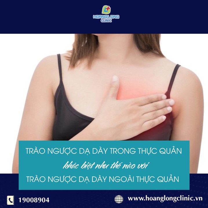 Trào ngược dạ dày trong thực quản và ngoài thực quản khác nhau như thế nào?