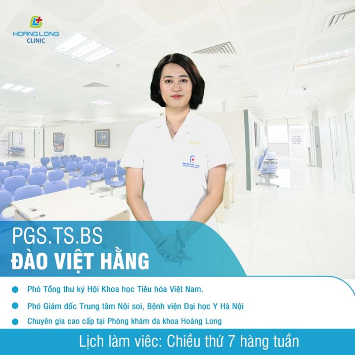 Ảnh minh họa: Lịch làm việc của PGS.TS.BS Đào Việt Hằng tại phòng khám đa khoa Hoàng Long
