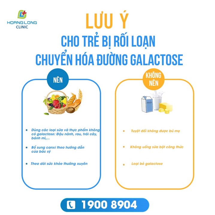 Lưu ý cho trẻ bị rối loạn chuyển hóa đường Galactose