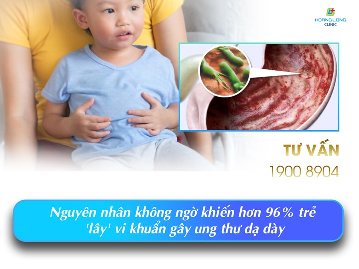  Nguyên nhân không ngờ khiến hơn 96% trẻ 'lây' vi khuẩn gây ung thư dạ dày