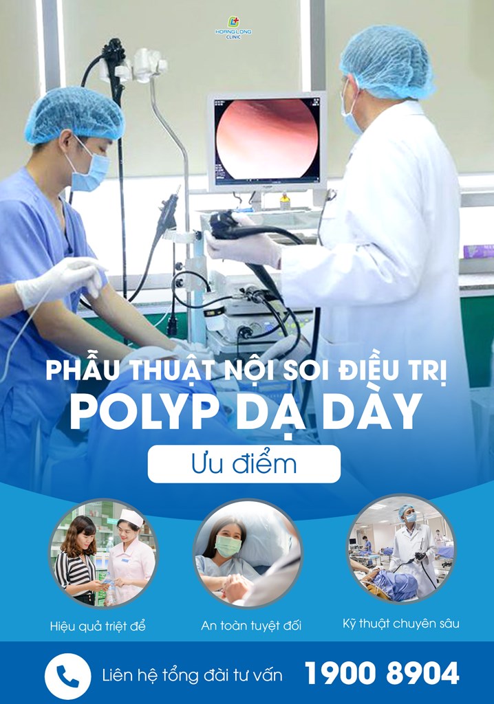 Phẫu thuật nội soi điều trị polyp dạ dày tại phòng khám đa khoa Hoàng Long