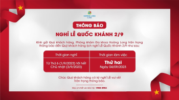 THÔNG BÁO LỊCH NGHỈ LỄ QUỐC KHÁNH 2/9