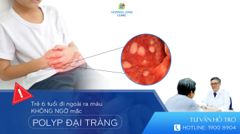 Trẻ đi ngoài ra máu, gia đình không ngờ 6 tuổi đã có polyp đại tràng